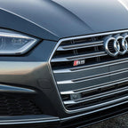 1pc ABS For Audi S4 S3 S5 S6 S7 S8 Letters Car Front Grille Hood Badge Emblem Logo Stickers Auto Exterior Decoration Accessories