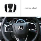 Car Logo Badge Front Grille Trunk Steering Wheel Decoration Accessories For Honda Fit GK5 HRV Vezel Accord Civic Cars Emblem