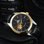 Orient Watch  Double Lion Japanese Fully Automatic Mechanical Watch Hollowed Out Business Men's Watch Stainless Steel Strip