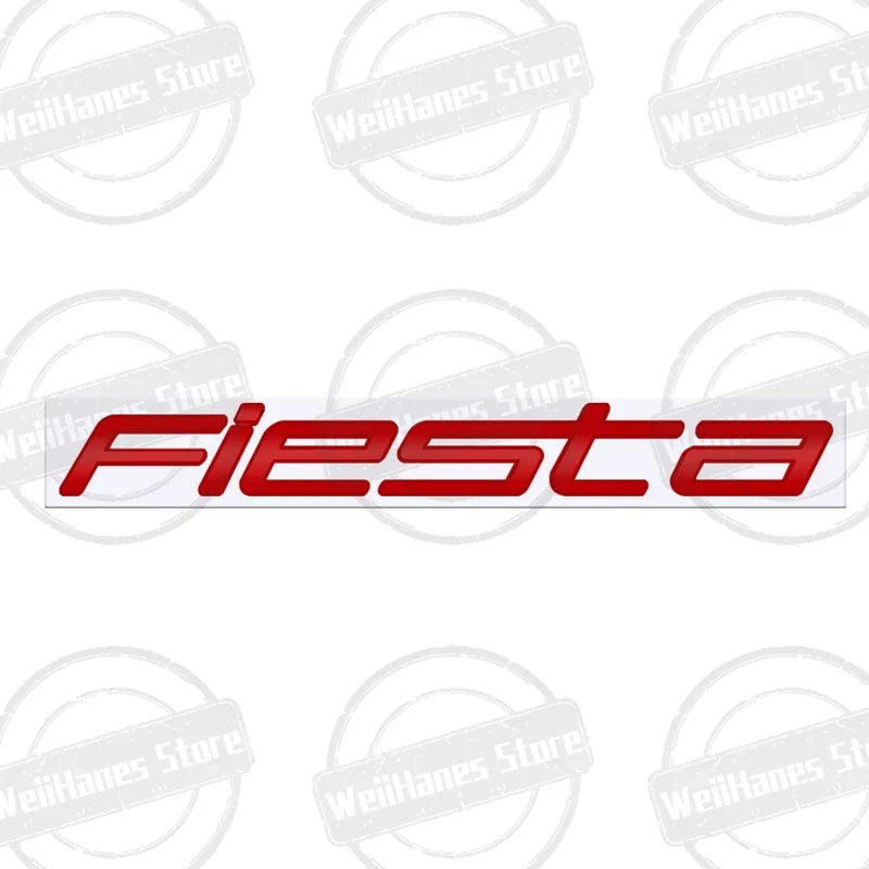 Metal 3D For Ford Fiesta Edge Badge Letter Logo Car Rear Trunk Body Sticker Emblem Glossy Black Accessories