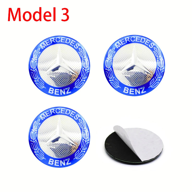 4pc 56mm 60mm 65mm Car Logo Wheel Center Stickers Auto Accessories For Mercedes Benz AMG W204 W124 W205 W203 W211 W201 W108 W210