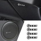 4Pcs Aluminum 3D Speaker Audio Emblem Sticker Decals For BMW M 3 4 5 7‑Series F10 F30 G20 G22 G23 G26 G30 G32 X1