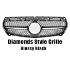 Chrome Silver AMG Style Front Bumper Grille For Mercedes Benz CLA-Class W117 2013-2019 CLA180 CLA200 CLA45 Front Grill Black