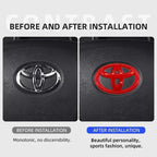 1PC Car Steering Wheel Decorative Sticker 6.5X4.5cm Carbon fiber Emblem For Toyota Hilux Prius Avensis Verso Corolla Camry