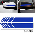 Pegatinas de rayas para espejo retrovisor de coche, calcomanías de vinilo reflectantes, decoración de moda, pegatina impermeable, accesorios exteriores