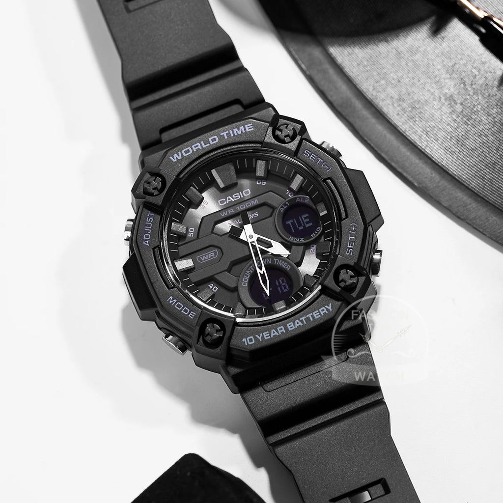 Casio Men's Dual display Multi-function electronic watch AEQ-120W series