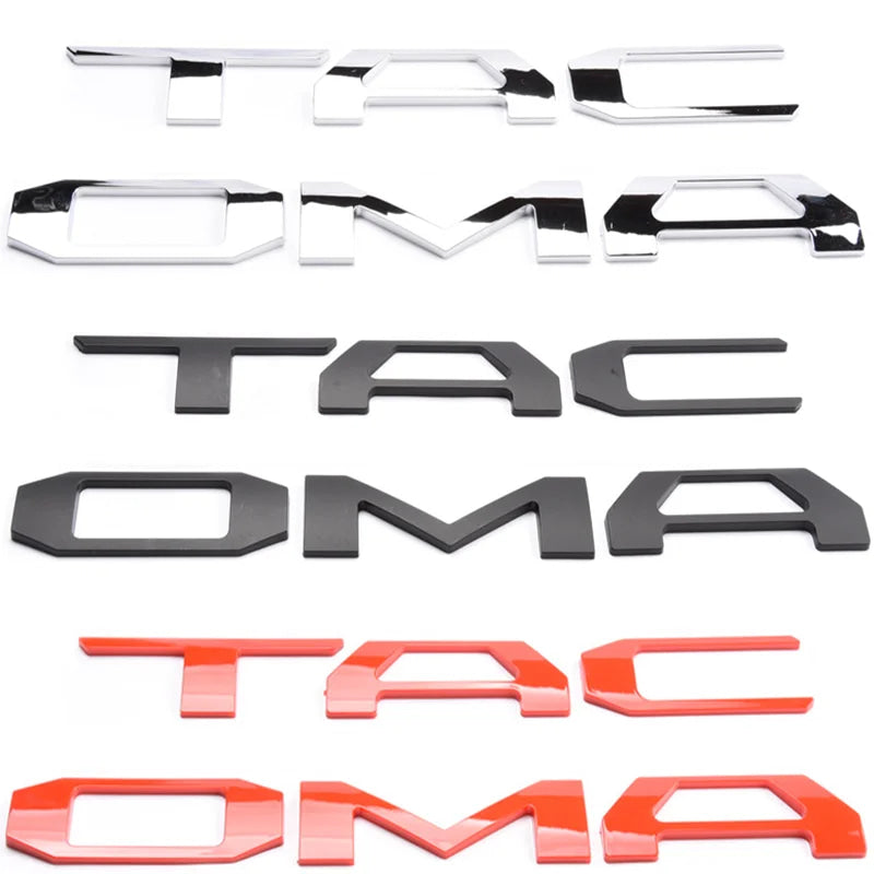 Dedicated  Tacoma 2016, 2017, 2018, 2019, 2020 Tailgate 3D Letter Cover Emblem Car Sticker Design Car Accessories Sticker