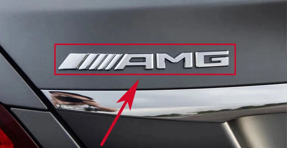 1pcs 3D Car Rear Trunk Emblem, Decal Letters Sticker, Mercedes Benz AMG A B C E G CLA W211 W203 W204 W210 W124 Accessories
