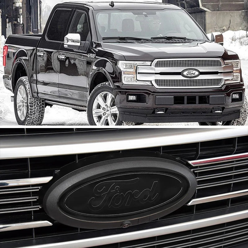 22.3X9cm Car Front Grille Emblem Stickers Rear Trunk Decal Replacement Accessories For Ford F150 F250 Edge Escape Transit Fusion