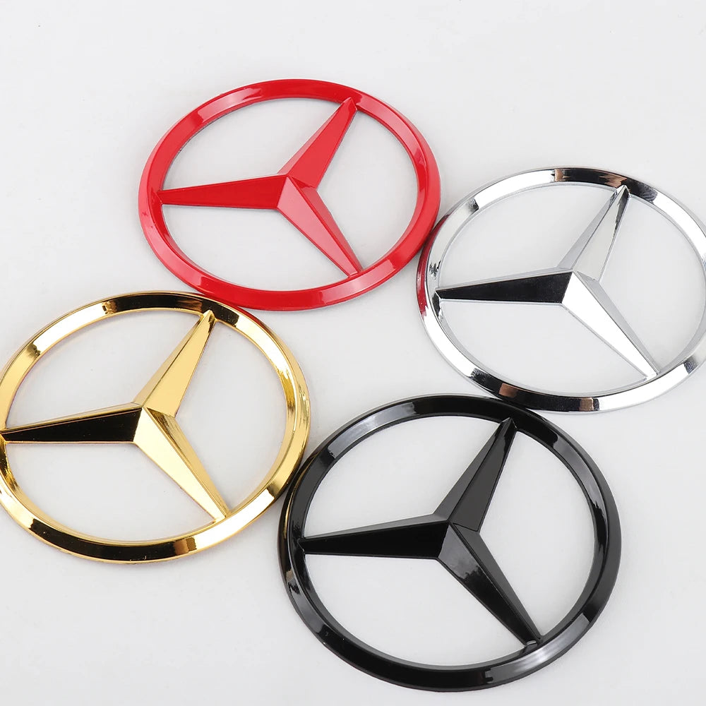 1PCS 70mm Metal Car Engine Emblem Hood Decoration Stickers Accessories for Mercedes Benz AMG W204 W205 W211 CLS CLA Smart Fortwo