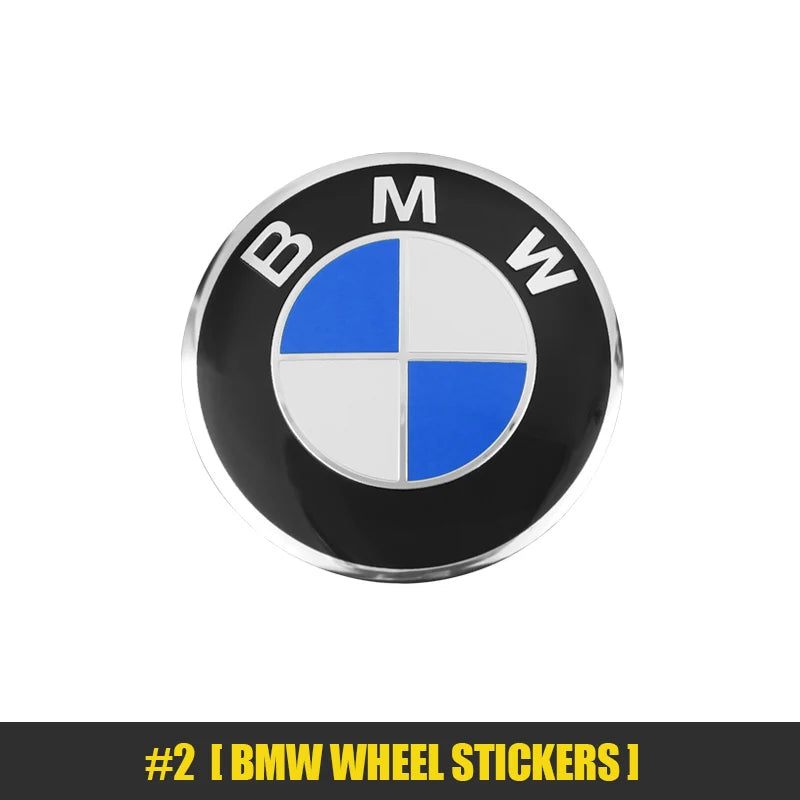 4Pcs 56mm Car Badge Wheel Center Hub Cap Sticker Accessories For BMW M E46 E90 E60 F30 F10 E39 E36 F20 G30 G20 E87 E92 E91 X1 X5