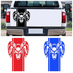Ram Skull Stripe Waterproof Vinyl Truck Stickers Tailgate Decals Fit Dodge Ram 1500 2500 3500 Rebel Mopar Exterior Decor