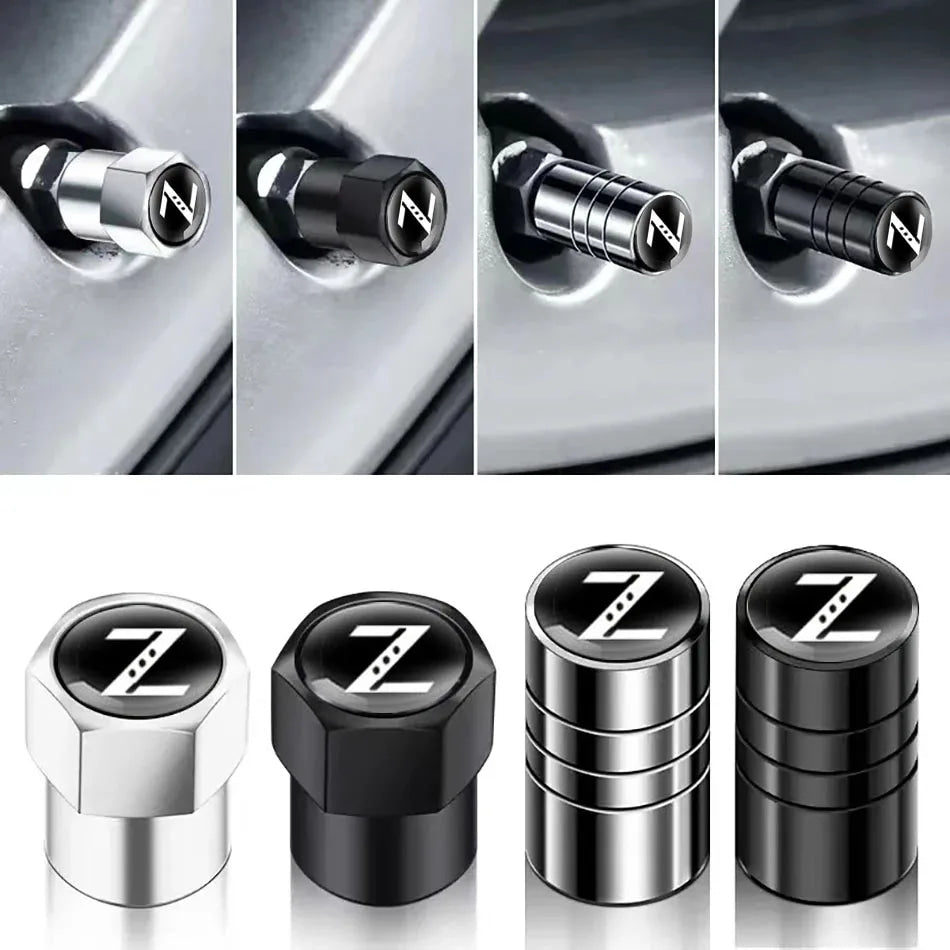 4Pcs Car Styling For Z Badge Aluminium Alloy Wheel Tire Valve Cover Caps Auto Accessories Car Motorcycle For Nissan Accessories