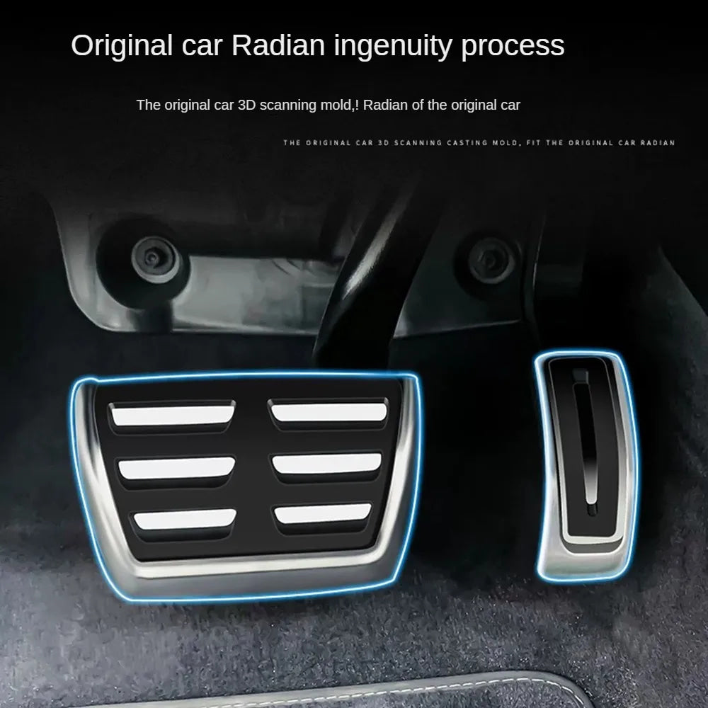 LULECI Car Pedals for Audi AT MT 2009-2024 A4 B8 B9 A6 C7 C8 Q5 High Quality Stainless Steel Accelerator Brake Pedal Cover Pads