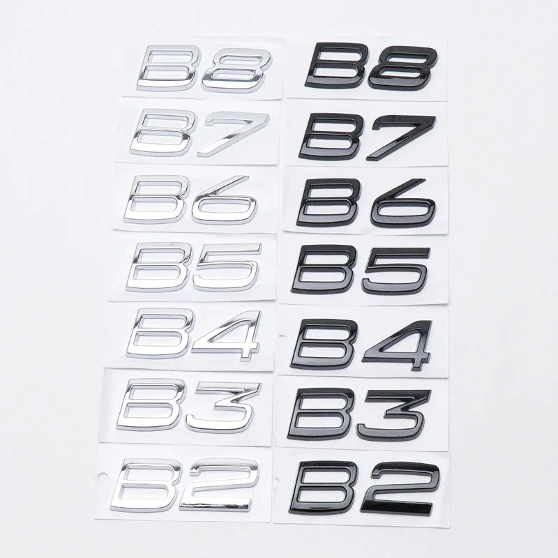 3D ABS Letters Car Rear Trunk Tailgate Side Fender Badge Emblem Sticker for Volvo B2 B3 B4 B5 B6 B7 B8 Auto Accessories