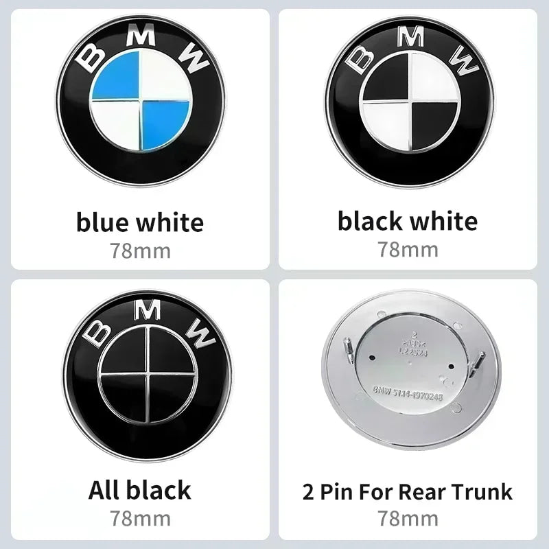 1pcs 78mm 51141970248 Car Emblem Reartrunk Logo Badge Styling Accessories for BMW E66 E53 X5 E46 E39 E38 E90 E60 E36 F30 F20 F10