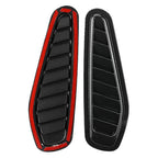 1Pair Universal Car Decorative Cell Air Flow Intake Hood Scoop Bonnet Glossy Black Vent Cover Stickers Decoration Styling