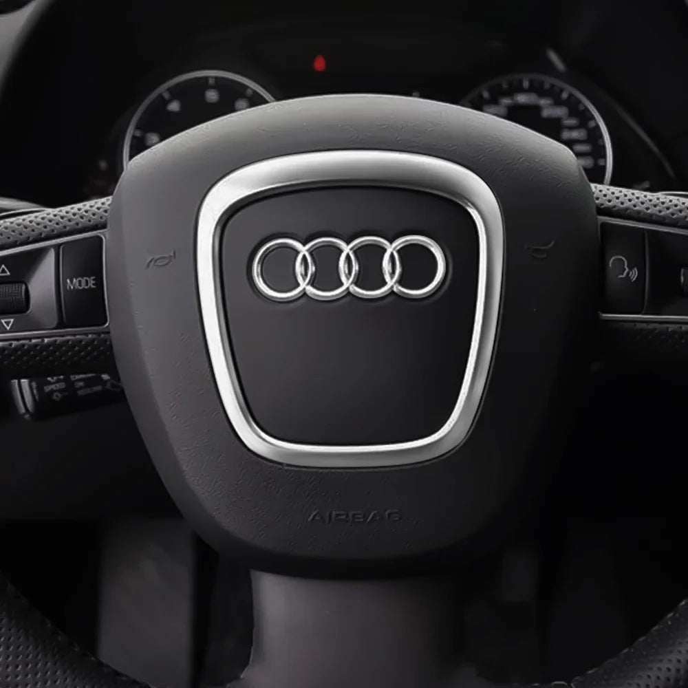 Car Styling Steering Wheel Center Logo Covers Trim Accessorie Fit  AUDI A6L Q7 Q3 Q5 A7 A5 A3 A4L A8L A8 Q5L Q8 A7 Q6 E-TRON SQ5
