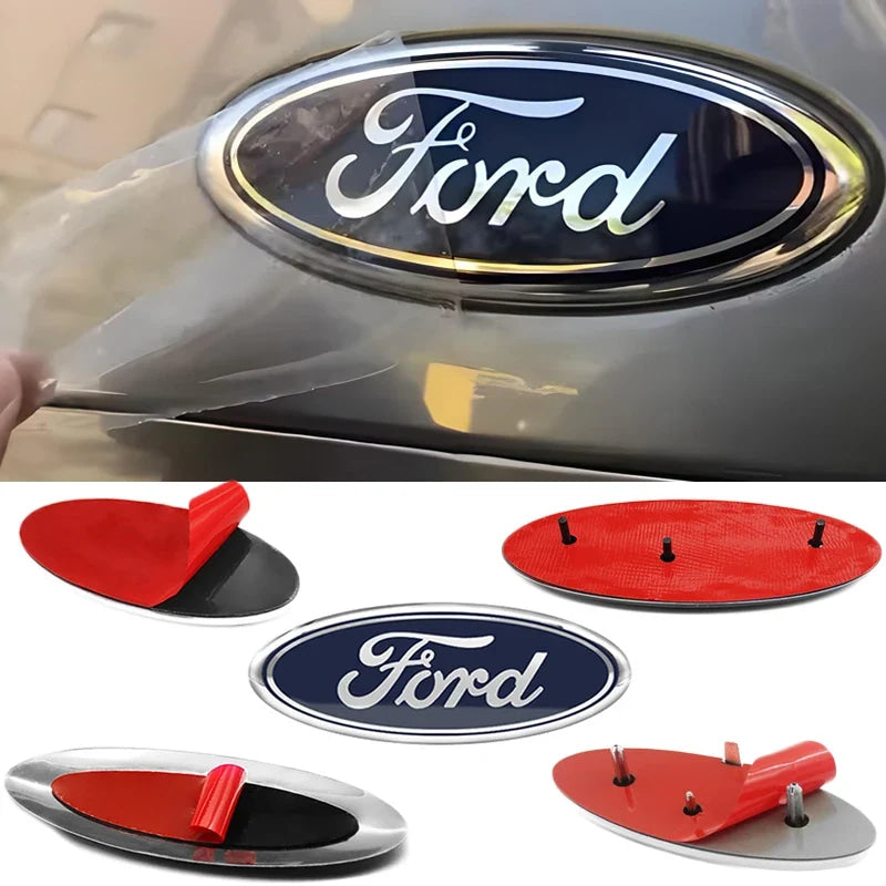 Ford Logo Front Grille Logo Hood Badge Emblem Auto Replacement Accessories For Focus mk2 mk3 Fiesta F150 F250 Ranger Mondeo mk4