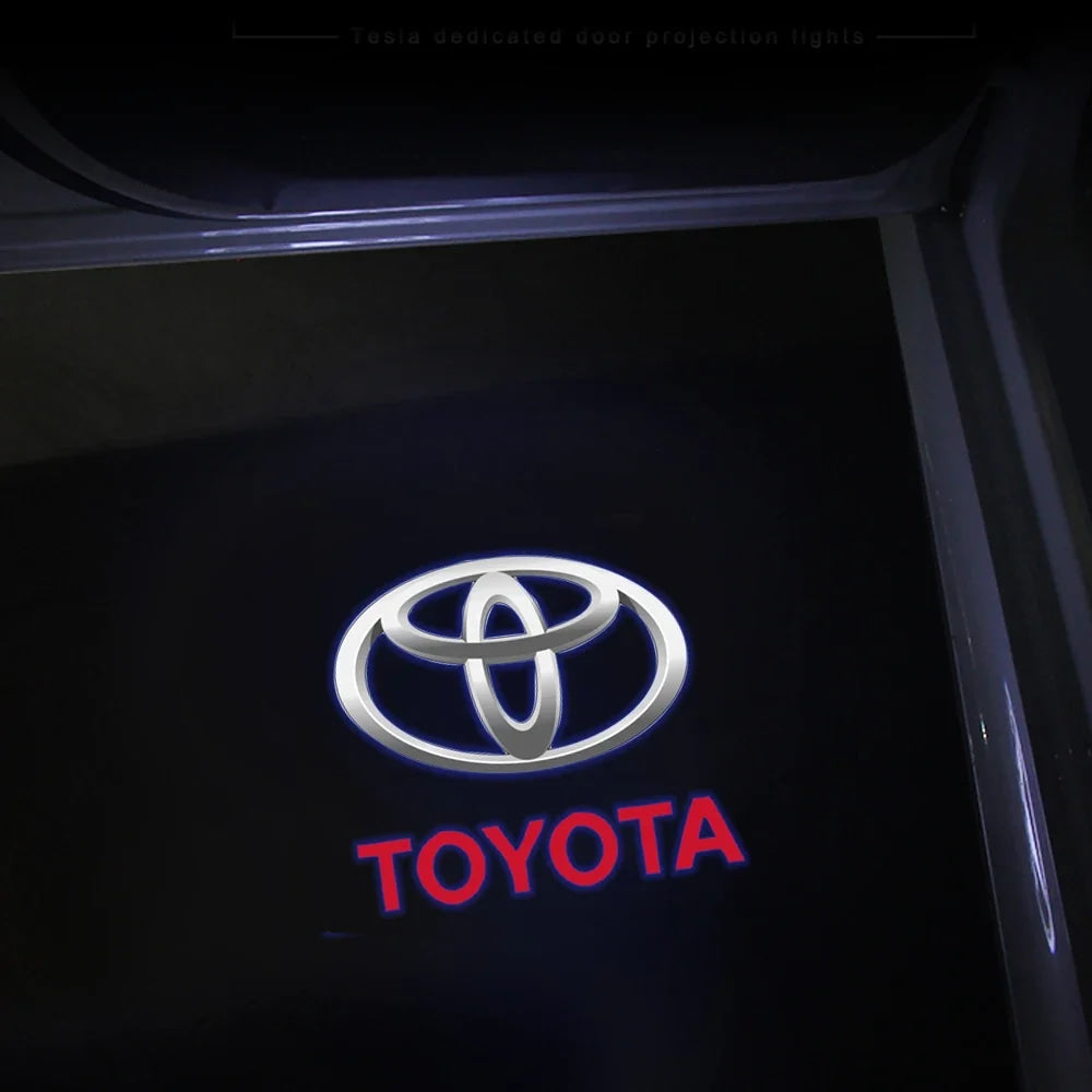 Night Light sticker For Toyota Led Car Door Welcome Lamp Laser Projector Logo Camry Corolla Prius RAV4 Land Cruiser Prado Tundra