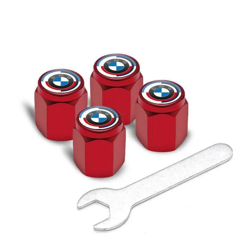 4Pcs Metal Tire Valve Stem Caps Fit BMW X Series M Series Car Accessories