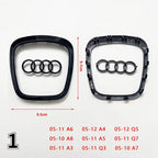 Automobile Steering Wheel Logo Bright Frame Strip Electroplated Car Logo Sticker For Audi A3 A4 B8 8P B9 8V A5 A6 C7 A7 Q3 Q5 Q7
