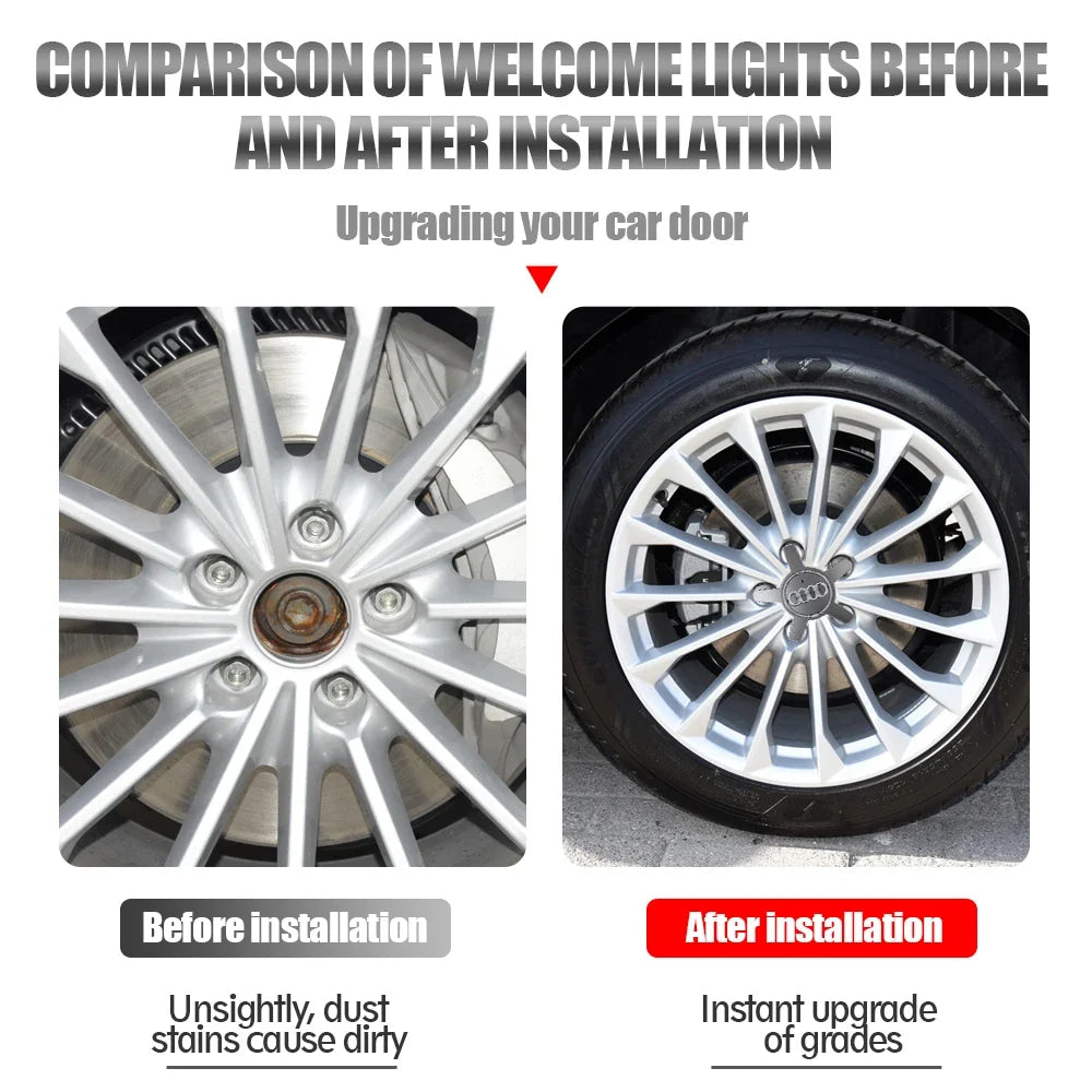 4PCS For Audi Sline TT A1 A2 A3 A4 A5 A6 A7 A8 8P B6 B7 B8 C5 C6 C7 Car Original Wheel Center Cap Hub Covers Badge Decal Sticker