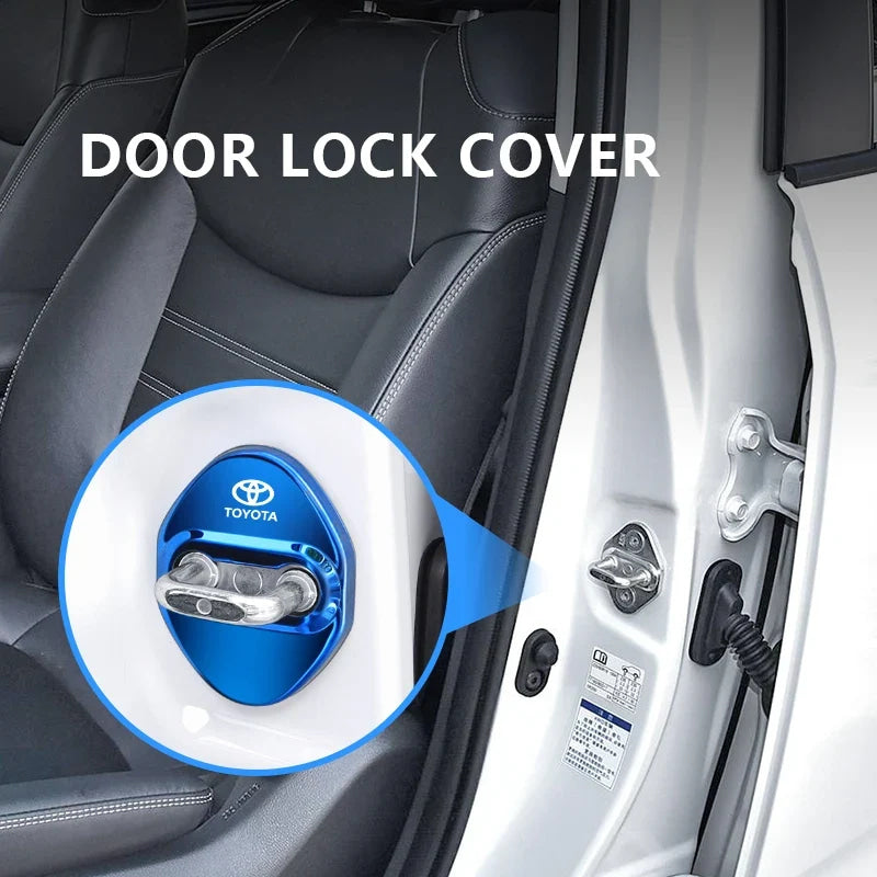 Car Door Lock Cover Protective Buckle Cap Scratch and Dirt Resistant for Toyota Yaris Corolla Camry RAV4 Hilux Prius Accessories