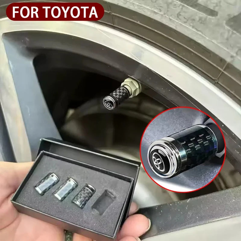 New Car Styling Wheel Tire Valve Stem Caps Cover Auto Parts For Toyota RAV4 Corolla Camry Frontier Supra C-HR Hilux Tacoma Prado