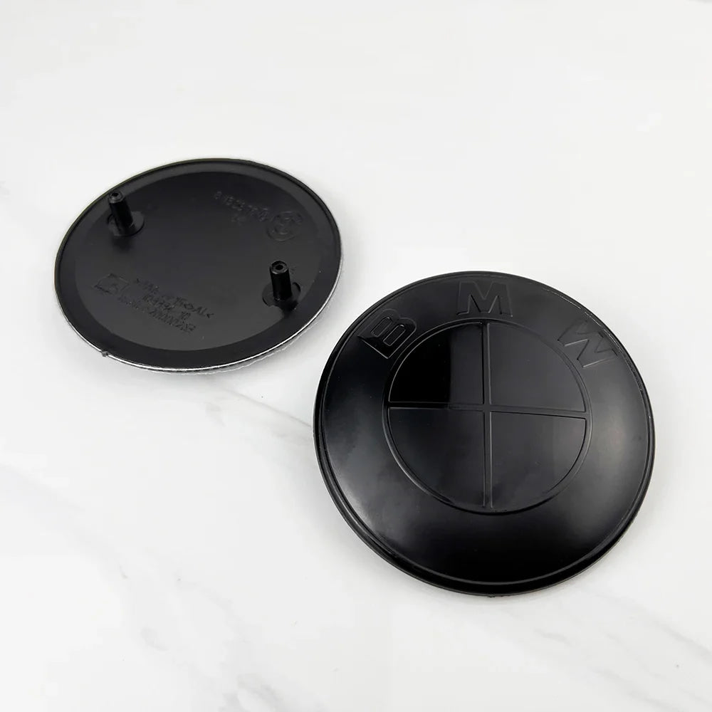 2pcs 74mm 82mm Car Front Hood Bonnet Emblem Rear Trunk Badge For BMW E30 E36 F34 F23 G14 G20 G30 X1 X2 X3 X5 M1 M2 Accessories
