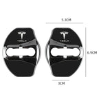 4pcs Metal Auto Door Lock Protective Cover Car Styling auto Accessaries sticker For Tesla model 3 model X Y