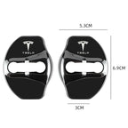 4pcs Metal Auto Door Lock Protective Cover Car Styling auto Accessaries sticker For Tesla model 3 model X Y
