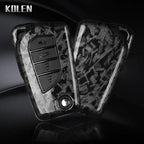 For Toyota Camry RAV4 Forturner Hilux Auris Corolla Avensis Verso Yaris Aygo Scion TC ABS Carbon Fiber Style Car Key Case Cover