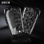 For Toyota Camry RAV4 Forturner Hilux Auris Corolla Avensis Verso Yaris Aygo Scion TC ABS Carbon Fiber Style Car Key Case Cover