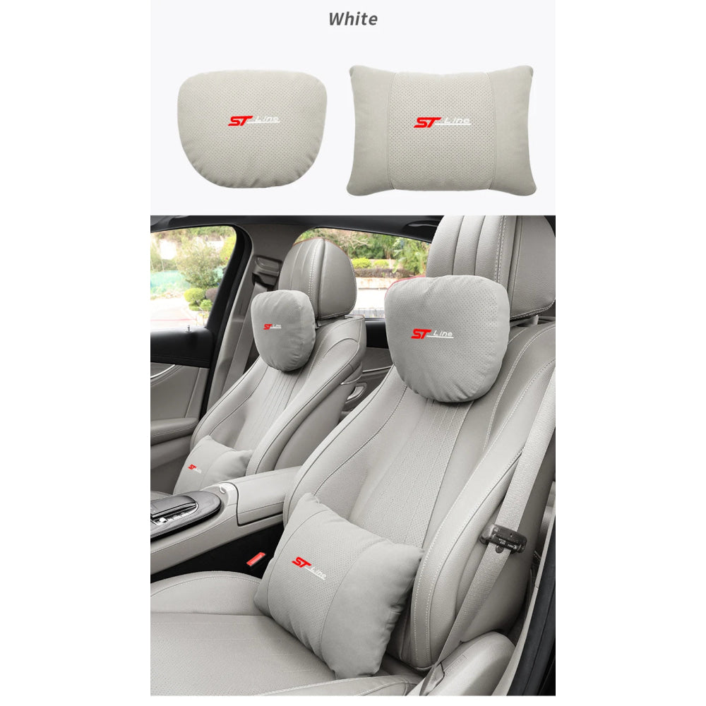 For Ford STline Focus Mondeo Explorer Edge Fiesta Fusion Kuga Escape Auto Headrest Neck Support Lumbar Cushion Soft Neck Pillow