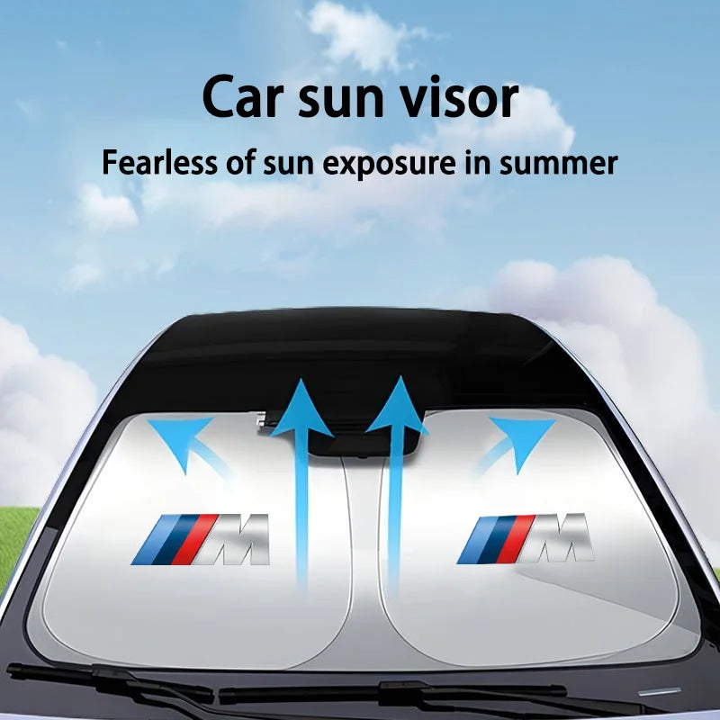 Thicken Strong UV Resistance Car Sun Visor Sunshade Front Glass Sunscreen For BMW M M3 M5 X1 X3 X5 X6 E46 E39 E36 E60 Accessory