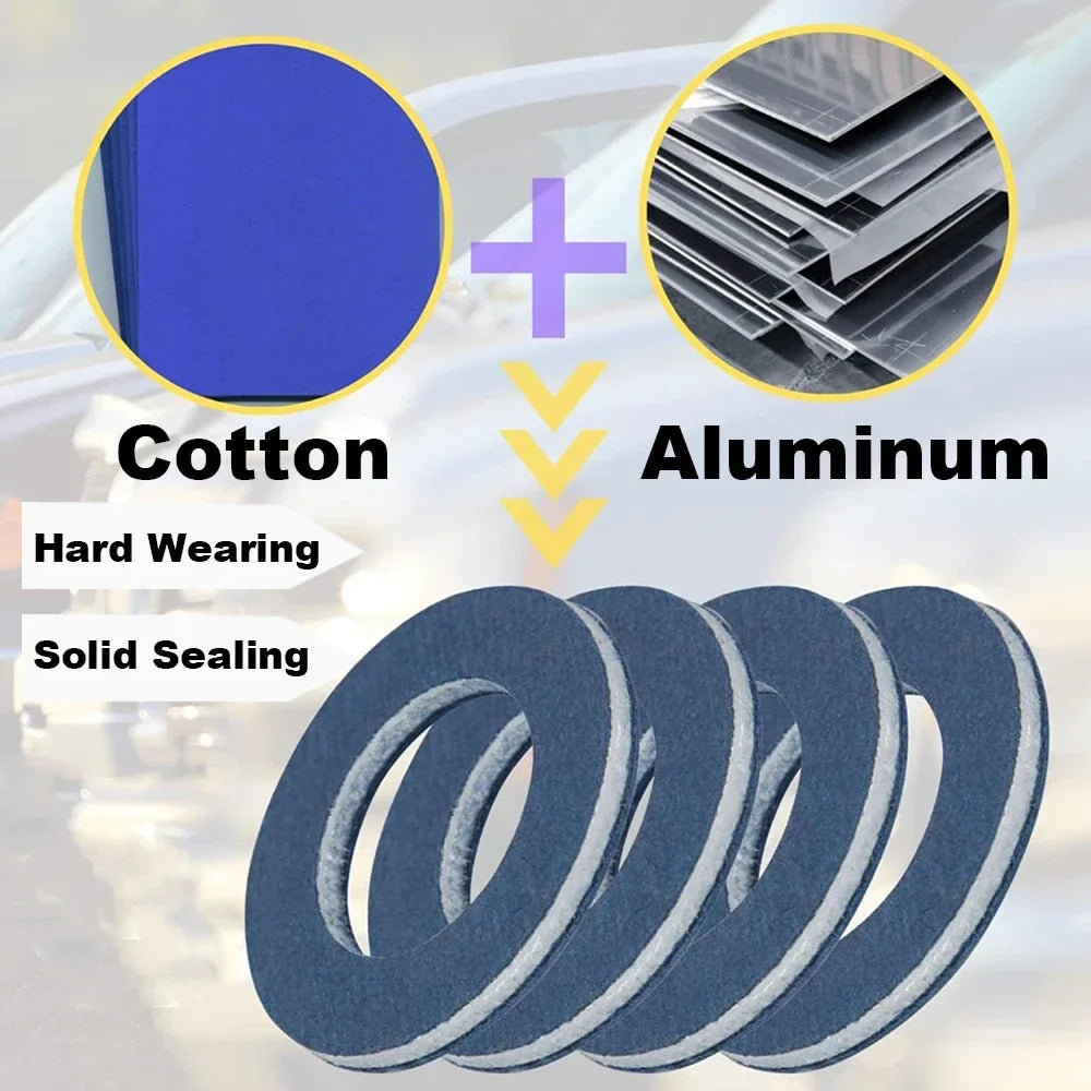 For Toyota Camry Corolla Lexus Oil Drain Plug Gasket 9043012031 Aluminum Oil Pan Bolt Washer Engine Sealing Replacement Parts
