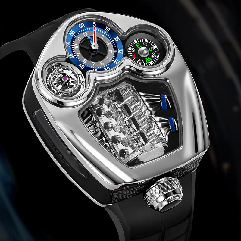 Reloj completamente automático de la mejor marca Pindu, motor de movimiento, diseño personalizado, interesante reloj clásico de moda