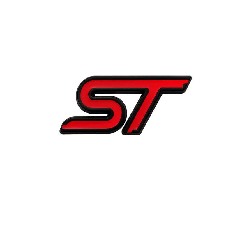3D Metal ST Line Front Grille Emblem Badge Car Head Trunk Stickers For Ford Focus Mondeo Fiesta Explorer Styling Accessories