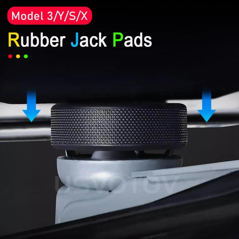 4pcs Lifting Jack Pads for Tesla Model 3 Y S X Juniper Accessories Rubber Puck Chassis Lift Stand Adapter Battery Protective Pad