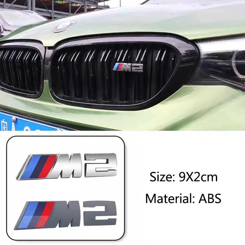 For BMW Performance E60 E36 E90 X2 X1 X3 X5 E46 M3 1Pcs 7.3cm 9cm M Logo 3D ABS Car Styling Front Grille Badge Emblem Accessory