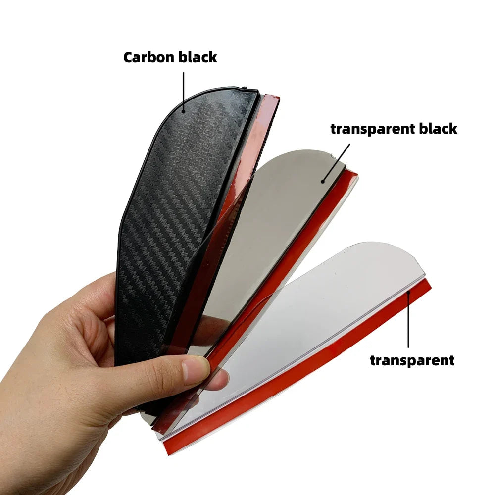 2/4Pcs Carbon Fiber Car Rearview Mirror Rain Shield Eyebrow Flexible Rearview Mirror Rain Shield Protector Eyebrow Rain Cover