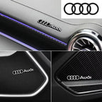 4pcs 3D Aluminum Badge Emblem Sticker car audio decorate For Audi A1 A3 A4 B8 8P A6 C7 A5 Q5 B7 B6 B9 A7 A8 RS Q3 Q7 Q2 TT
