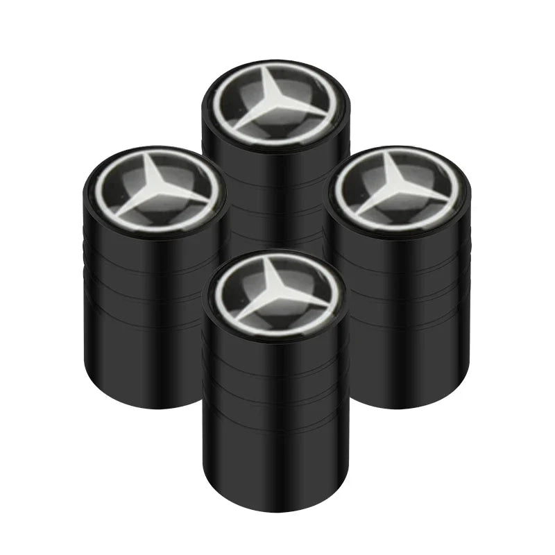 Car Tire Valve caps Emblem metal sticker For Mercedes Benz W203 W204 W168 GLC GLE CLA accessories Interior Mouldings YZQMM-BENC