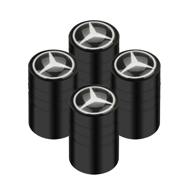 Car Tire Valve caps Emblem metal sticker For Mercedes Benz W203 W204 W168 GLC GLE CLA accessories Interior Mouldings YZQMM-BENC