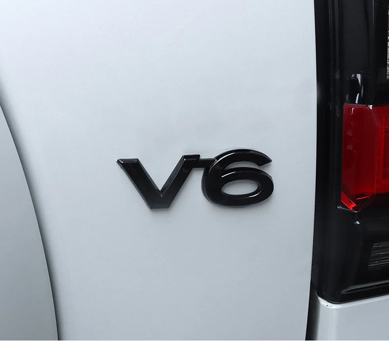 For Toyota Land Cruiser 200 Prado 120 150 Car Logo Displacement V8/TX/TXL/5.7/V6/Black Letter Sticker Car Decoration Accessories