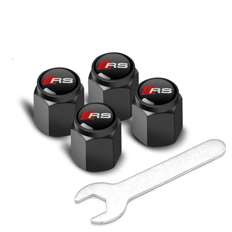 4Pcs Car Styling 3D Aluminum Metal Car Wheel Tire Air Valve Caps Cover For Audi A3 A4 b6 b8 b7 A6 A8 S Line S3 S4 S6 Q3 Q5 Q7 Q8