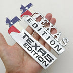 TEXAS EDITION Logo Emblem Metal Car Badge Trunk Sticker For Ford Jeep Chevrolet Ram GMC Dodge Cadillac Lincoln Tesla Accessories