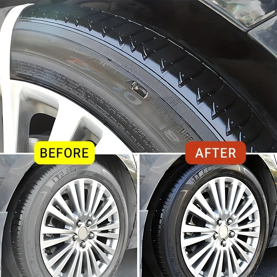 Black Universal Car Wax Paste: Dashboard Nano Crystal Coating, Interior Shine, Tire Protection and Oxidation Removal
