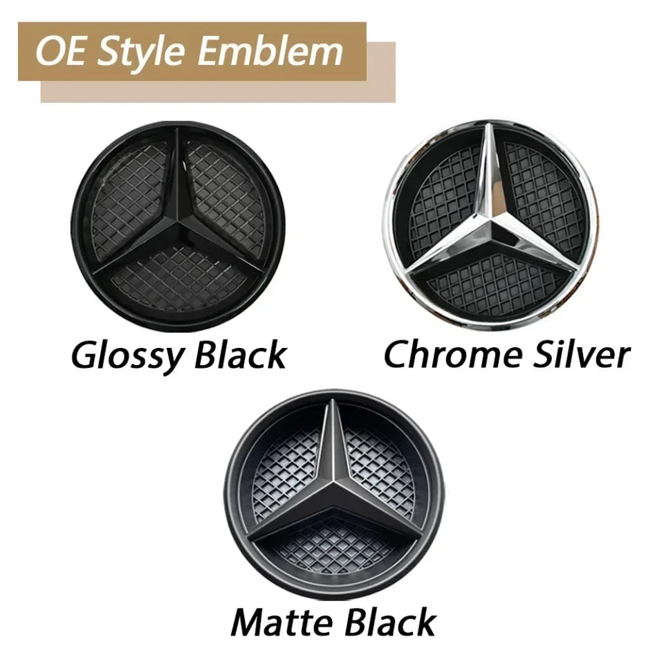 1pcs For Mercedes Benz B/C/E/S W176 W246 W205 W212 W207 W217  W166 X166 X156 X204 Front Grille Emblem Star Badge